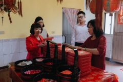 WEDDING CAKES IN BOXES<p>Here, the bride’s family prepare to distribute the wedding cakes they have received from the groom’s family amongst their relatives and friends.</p>